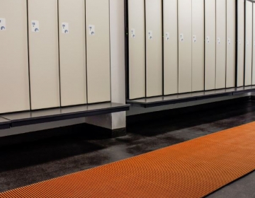 nerostep riietusruumi pehme põrandamatt rullis oranze
